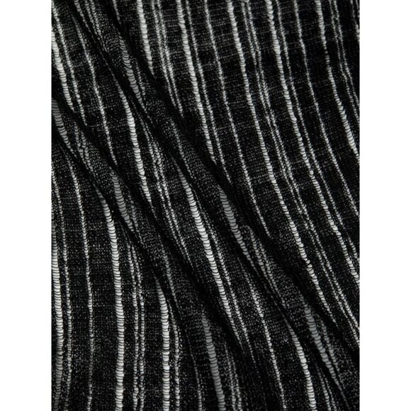 Eileen Fisher Cardigan Organic Italian Linen Blend Open Knit Duster Crepe Black - Picture 8 of 14